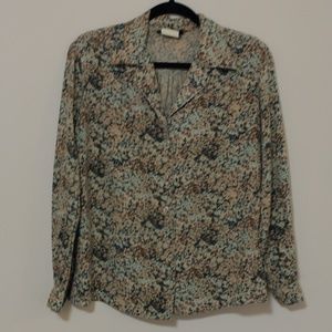VINTAGE 1970/80s Floral Blouse Sz L